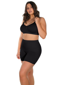 Targeted Tummy Control Stay-Up Shorts | Silicone Band - 2 Pack