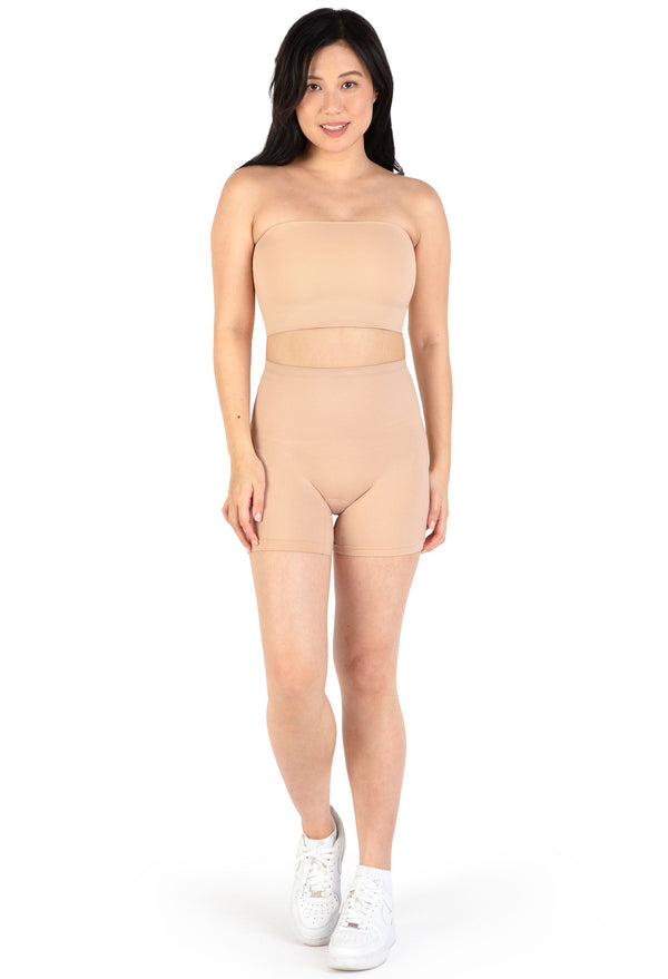Targeted Tummy Control Stay-Up Shorts | Silicone Band - 2 Pack