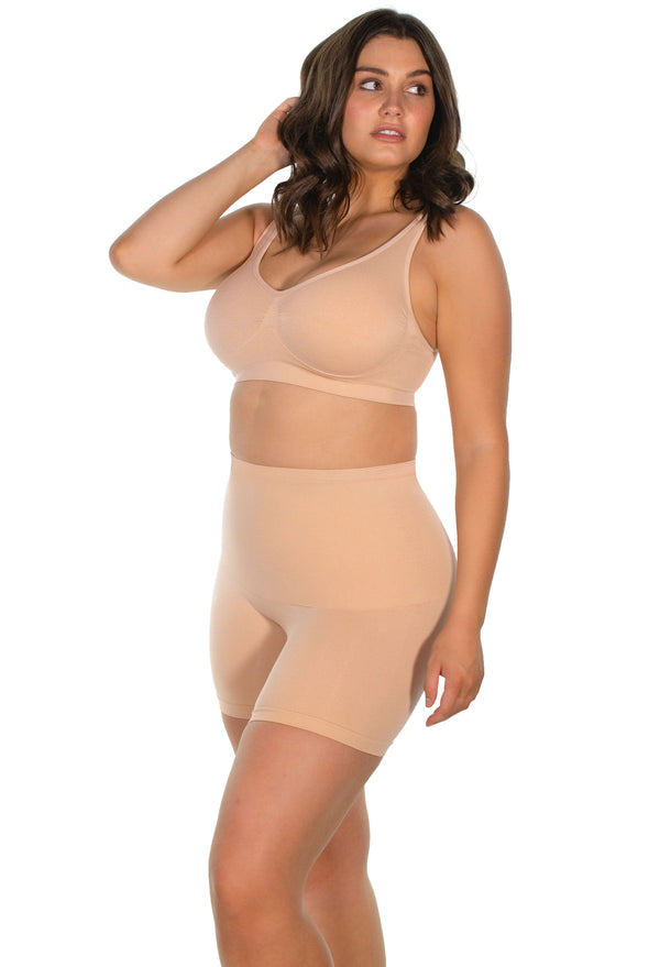 Targeted Tummy Control Stay-Up Shorts | Silicone Band - 2 Pack