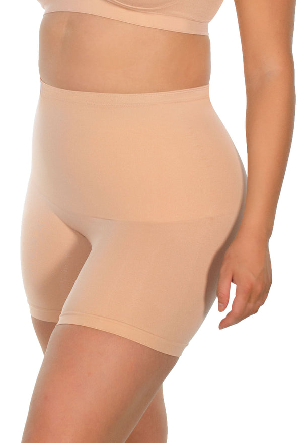 Targeted Tummy Control Stay-Up Shorts | Silicone Band - 2 Pack