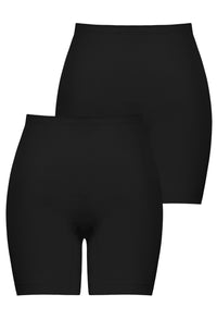 Targeted Tummy Control Stay-Up Shorts | Silicone Band - 2 Pack