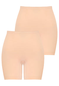 Targeted Tummy Control Stay-Up Shorts | Silicone Band - 2 Pack