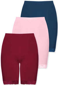 Post Surgery Comfort Long Shorts | Seamless Cotton Blend - 3 Pack