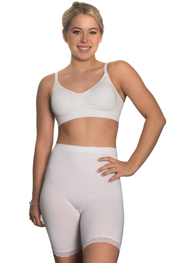 Post Surgery Comfort Long Shorts | Seamless Cotton Blend