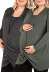 Maternity & Nursing Bamboo Soft Drape Top - 2 Pack