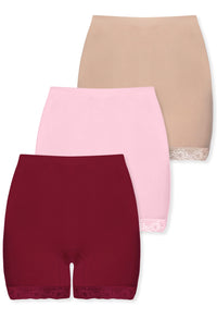 Anti Chafing High Rise Petite Cotton Rich Shorts - 3 Pack