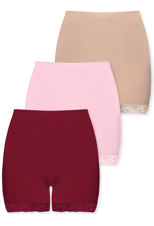 Anti Chafing High Rise Petite Cotton Rich Shorts - 3 Pack