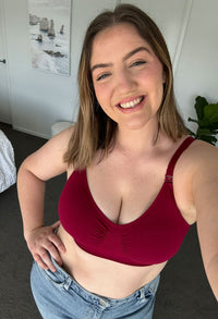 Bamboo Nursing Bra + High Cut Undies Nude Set