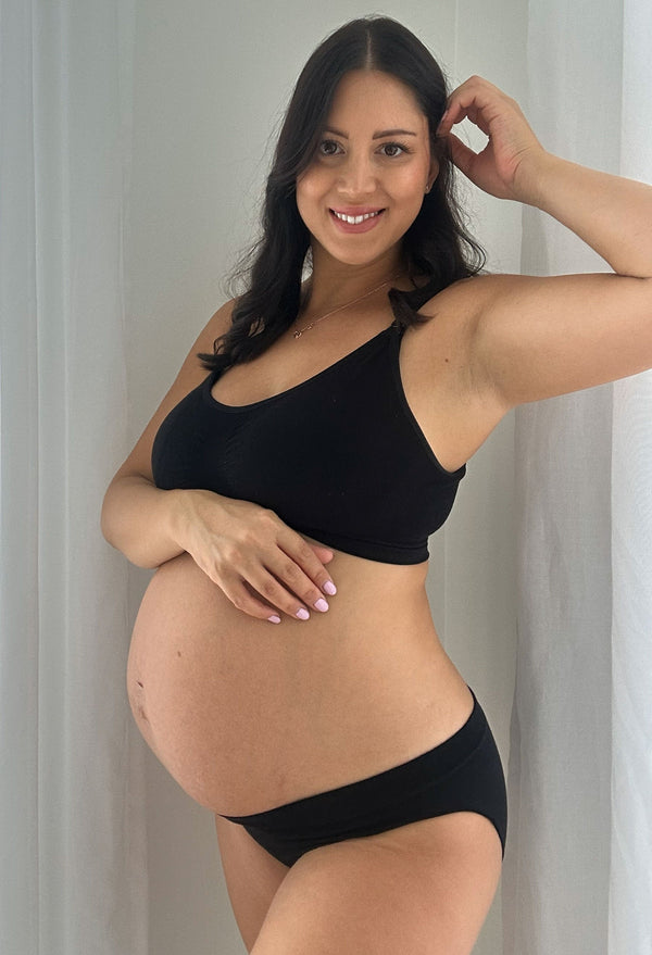 Bamboo maternity and nursing bra with wire-free support