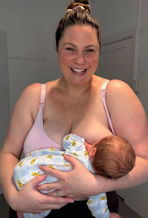 Sustainable bamboo nursing bra with soft stretch