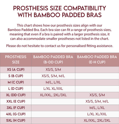 Bamboo Padded Wire Free Bra & Prosthesis Set