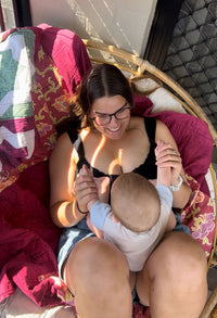 クッションパッド入りストラップ ノンワイヤー マタニティ＆授乳ブラ﻿ - 3枚セット