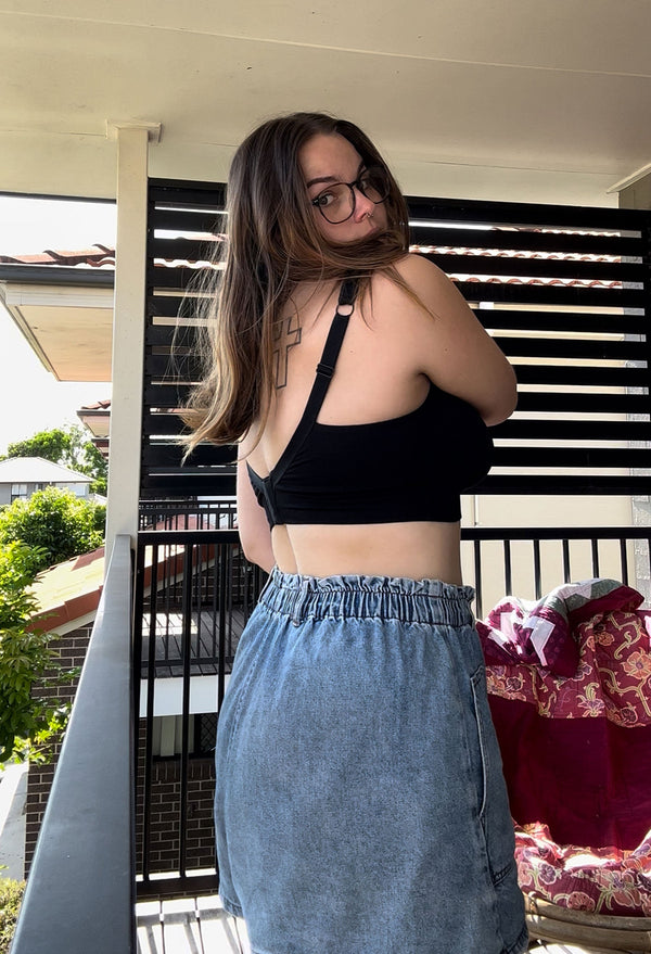 クッションパッド入りストラップ ノンワイヤー マタニティ＆授乳ブラ﻿