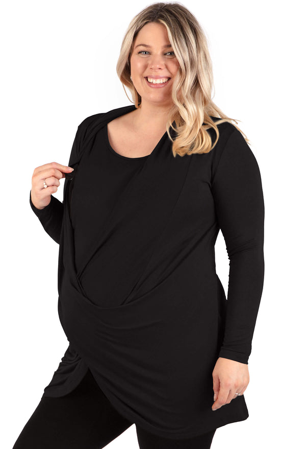 Maternity & Nursing Bamboo Soft Drape Top - 2 Pack