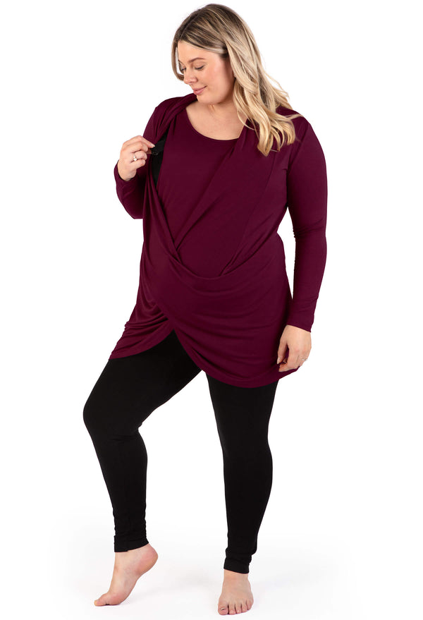 Maternity & Nursing Bamboo Soft Drape Top - 2 Pack