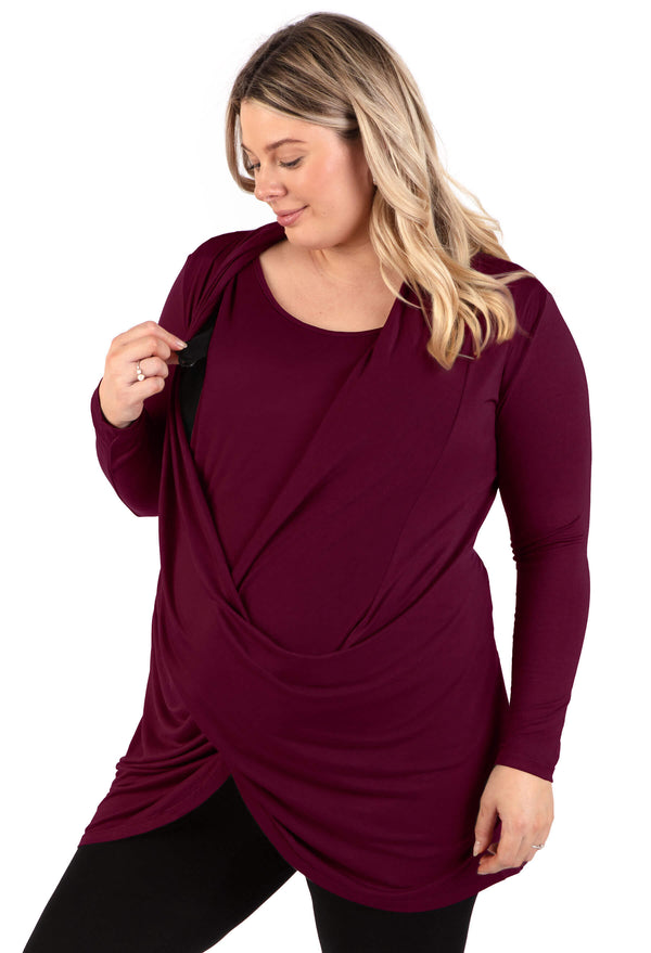 Maternity & Nursing Bamboo Soft Drape Top - 2 Pack