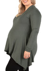 Maternity Bamboo V Neck Tunic Top