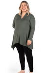 Maternity Bamboo V Neck Tunic Top