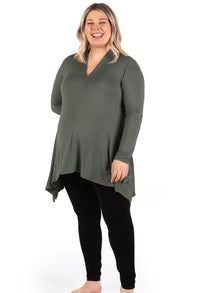 Maternity Bamboo V Neck Tunic Top