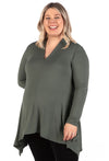 Maternity Bamboo V Neck Tunic Top