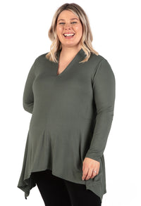 Maternity Bamboo V Neck Tunic Top
