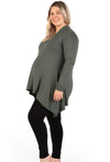 Maternity Bamboo V Neck Tunic Top