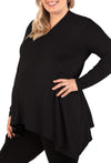 Maternity Bamboo V Neck Tunic Top