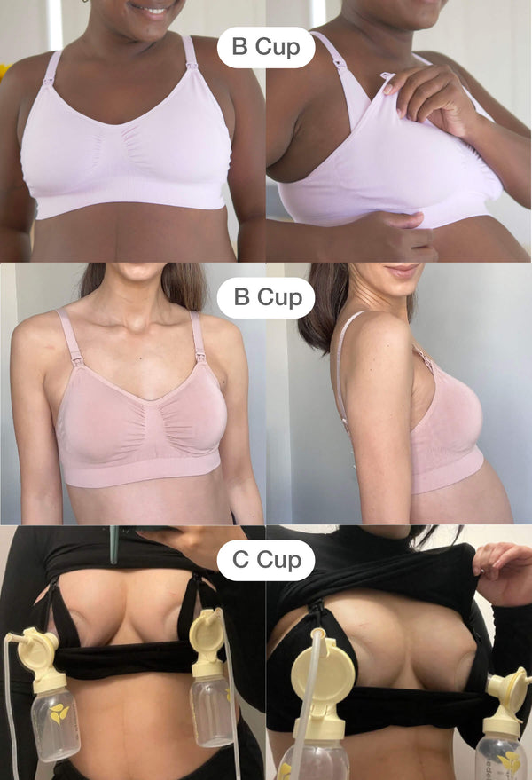 バンブー ノンワイヤー 授乳ブラ ＋ ハイカットショーツ セット - バーガンディー